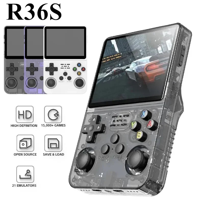 Console de Jeu Vidéo Rétro Portable R36S - Écran IPS 3,5 Pouces